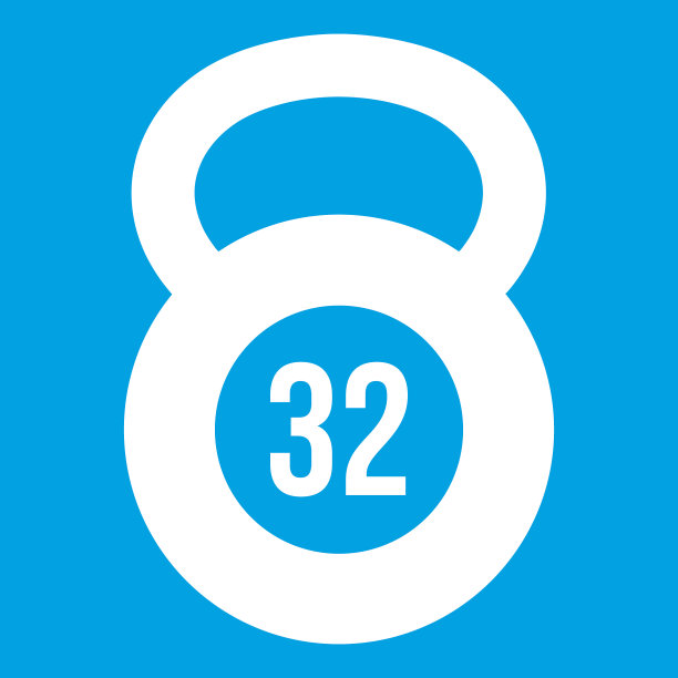 壶铃32公斤图标白色图片下载