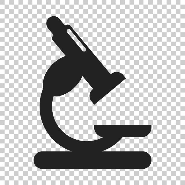 透明背景上的实验室显微镜图标图片下载