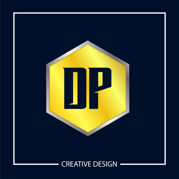 首字母dp标志模板设计图片下载