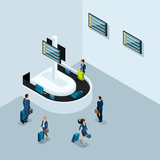 取行李的等距概念图片下载