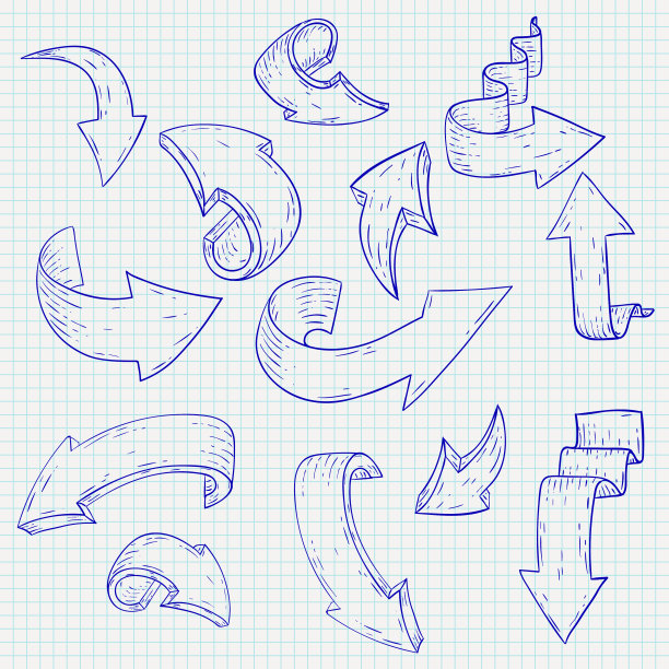 箭头手绘示意图图片下载