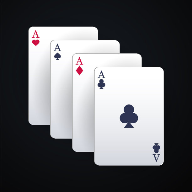 暗色背景下的赌场纸牌图片下载