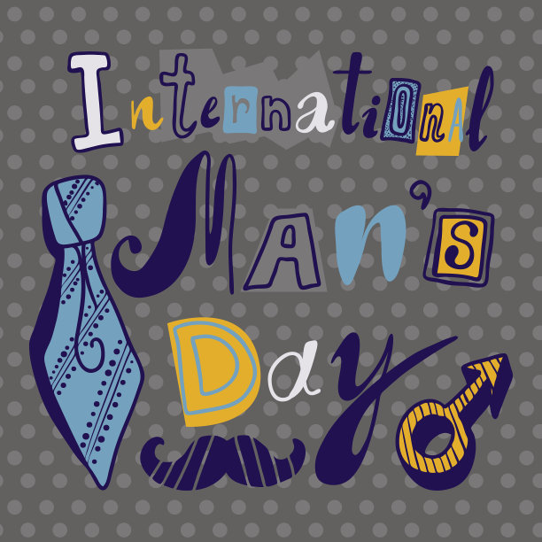 领带男装日概念背景手绘风格图片下载