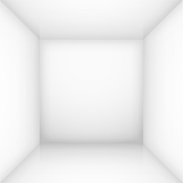 白色简单的空房间内部盒子设计图片下载