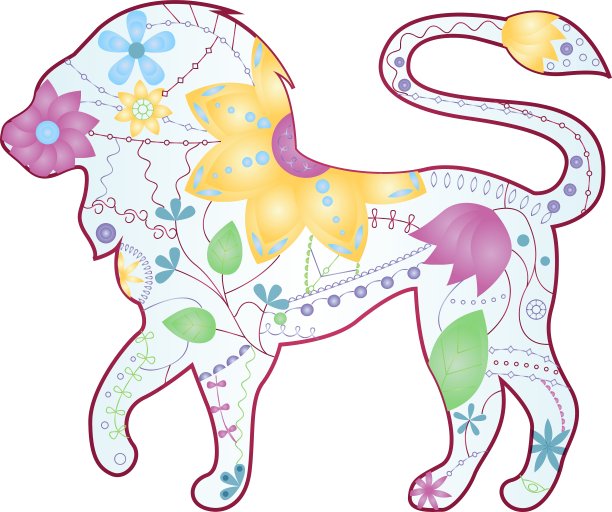 狮子座星座梯度图片下载