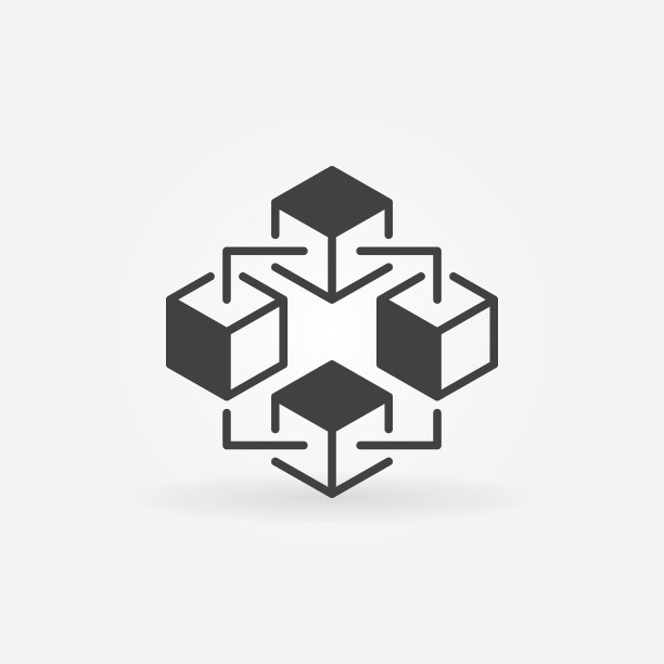 区块链技术图标或设计图片下载