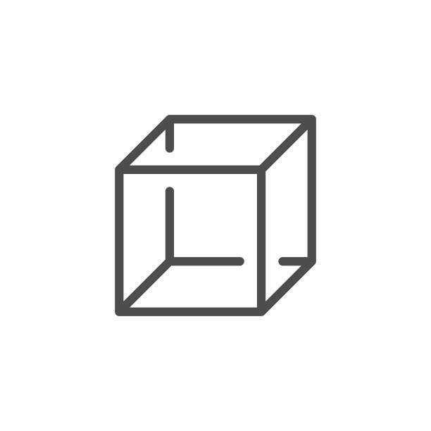 立方体线条图标图片下载