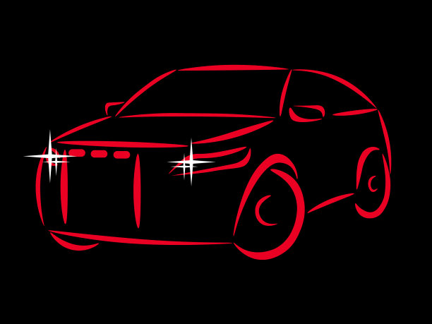 红色的车图片下载