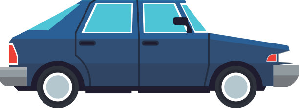 蓝色轿车是轿车运输的形象图片下载