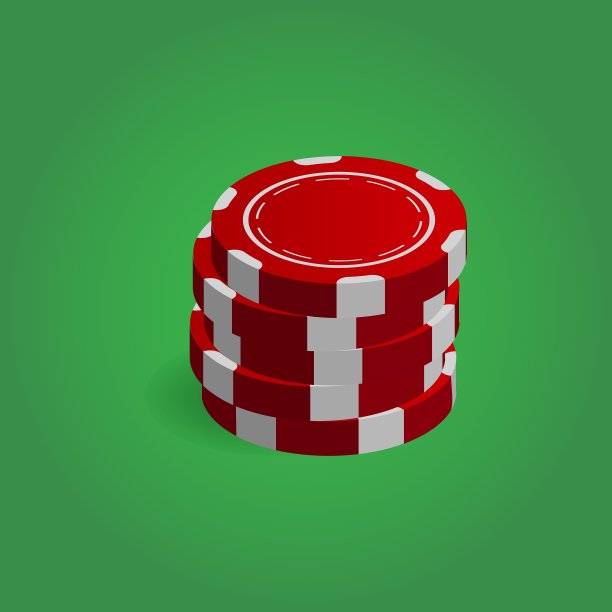 堆叠红色扑克赌场筹码图片下载