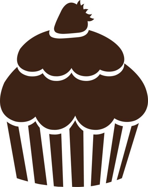 装饰纸杯蛋糕图标形象图片下载