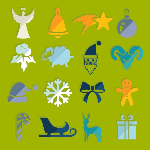 圣诞标志套装图片下载