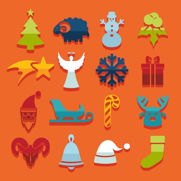 圣诞标志套装图片下载