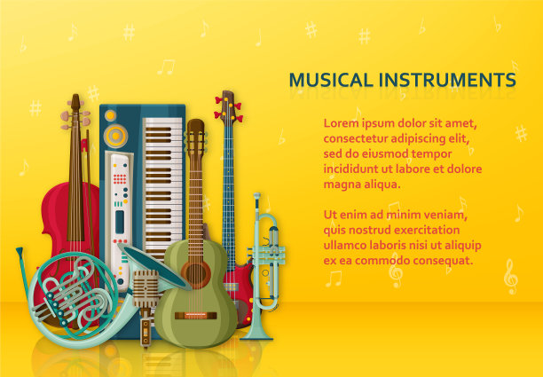 音乐背景由不同的音乐组成图片下载