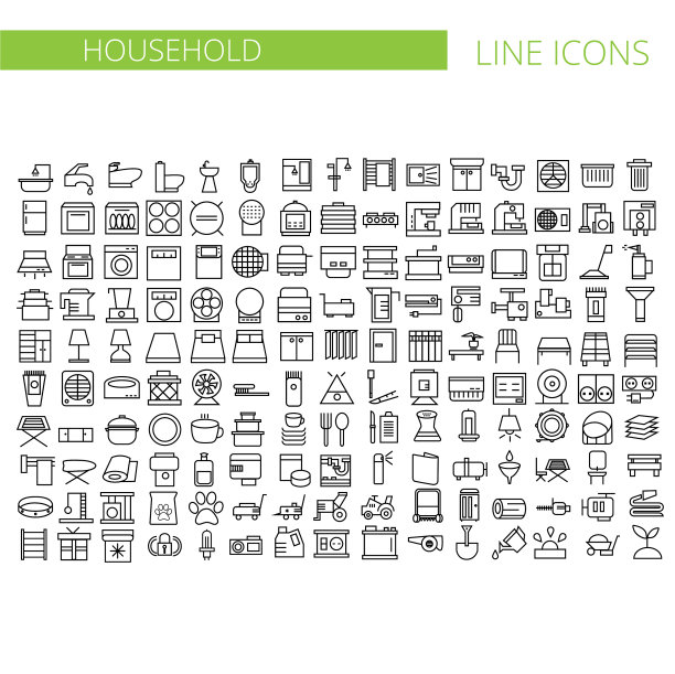 家电系列图标集图片下载