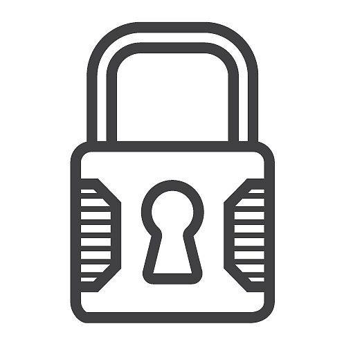 安全锁线条图标图片下载