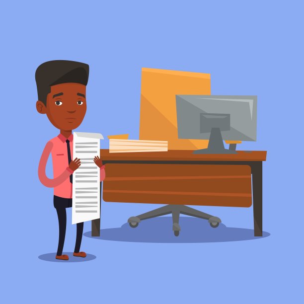 在办公室持有长票据的商人图片下载