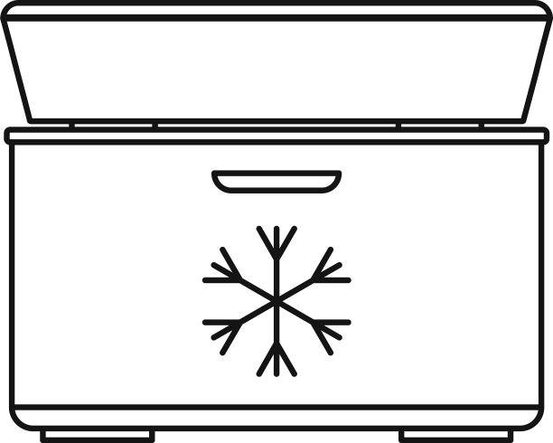 冰淇淋冰箱图标轮廓风格图片下载
