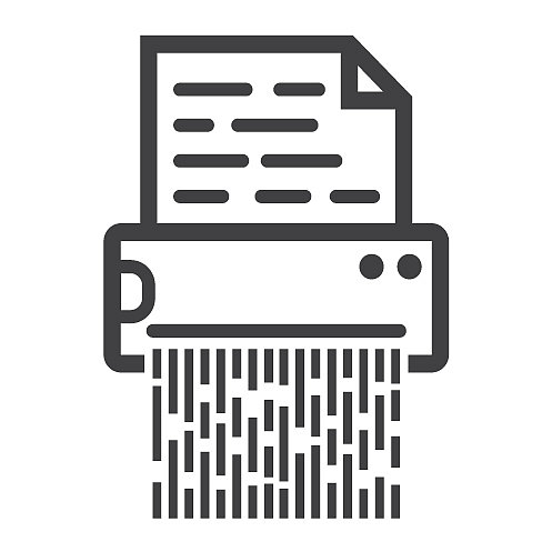 文件粉碎机线性图标图片下载