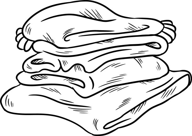 一堆整齐舒适的格子图案，折叠的衣服图片下载