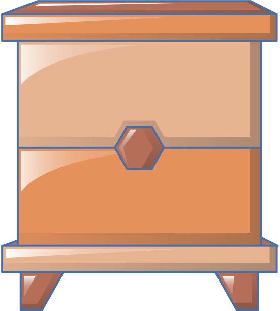 木制床头柜图标卡通风格图片下载