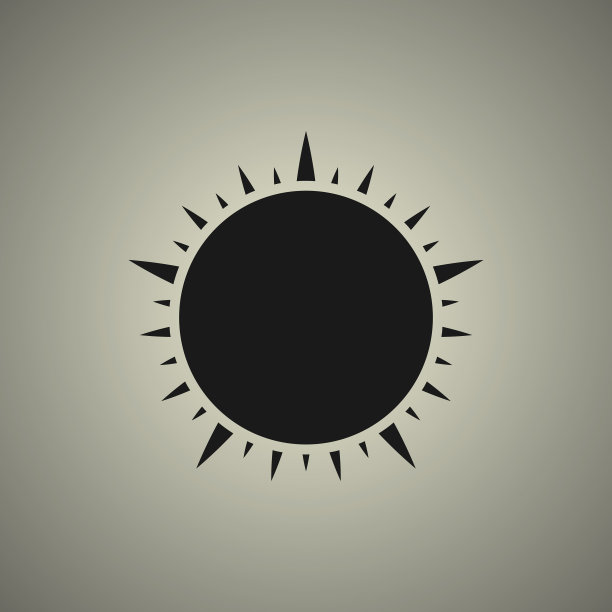 太阳图标在平面风格图片下载