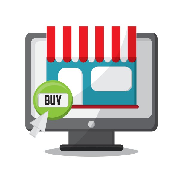 电脑及网上购物设计图片下载
