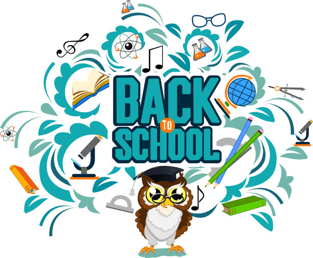 学校背景有树和猫头鹰图片下载