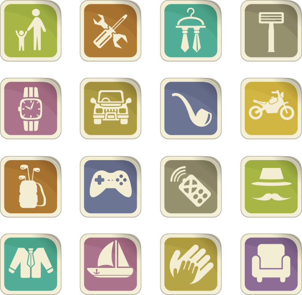 父亲节图标集图片下载