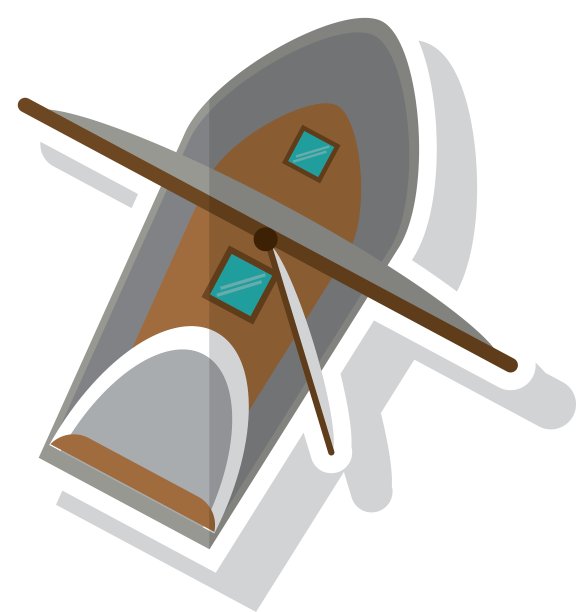 孤立的帆船船设计图片下载