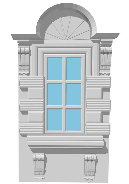 有拱形的窗户图片下载