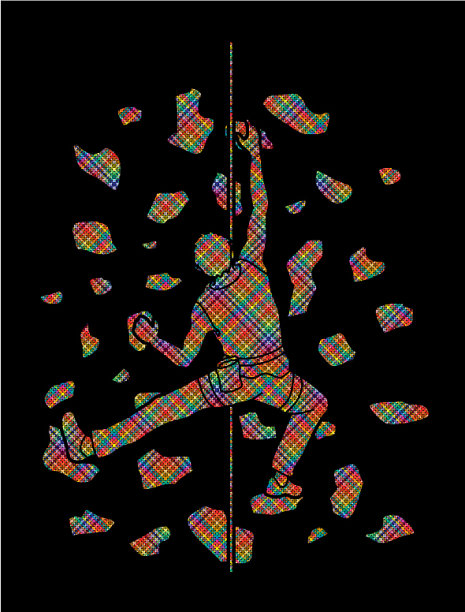 在室内攀岩的人图片下载