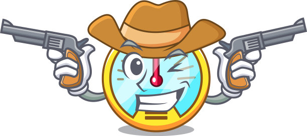 牛仔的速度计呈卡通形状图片下载