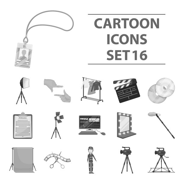 电影摄像机，泛光灯，色键和图片下载