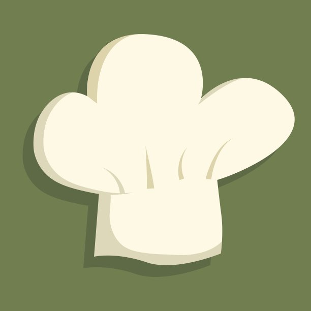 餐厅厨师的帽子设计图片下载