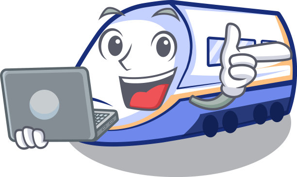 手提新干线列车造型吉祥物图片下载