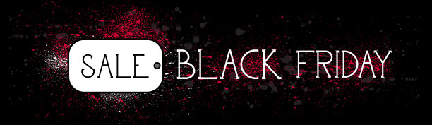 “黑色星期五”促销标签上写着节日折扣图片下载