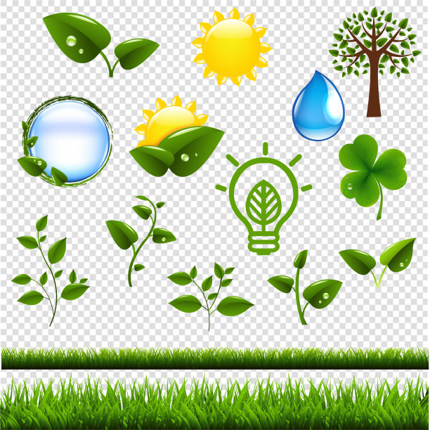 生态符号集孤立图片下载