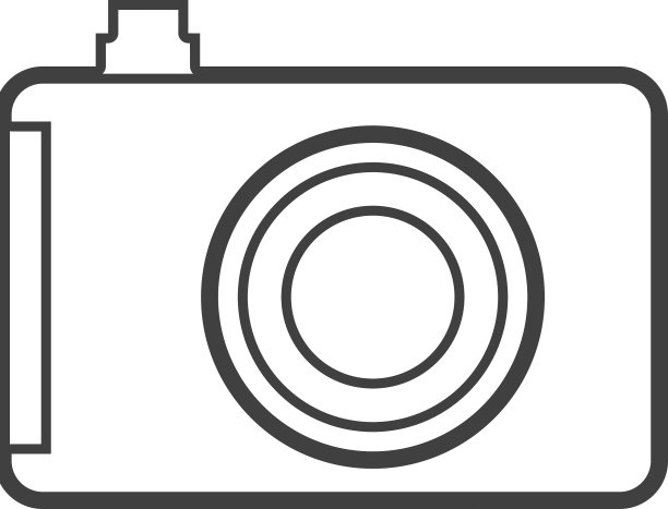 单色轮廓模拟相机特写图片下载