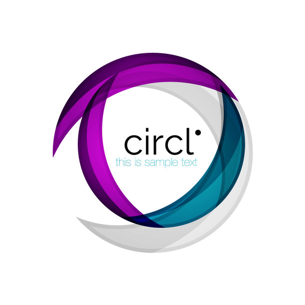 洁净专业多彩圈商业图标图片下载