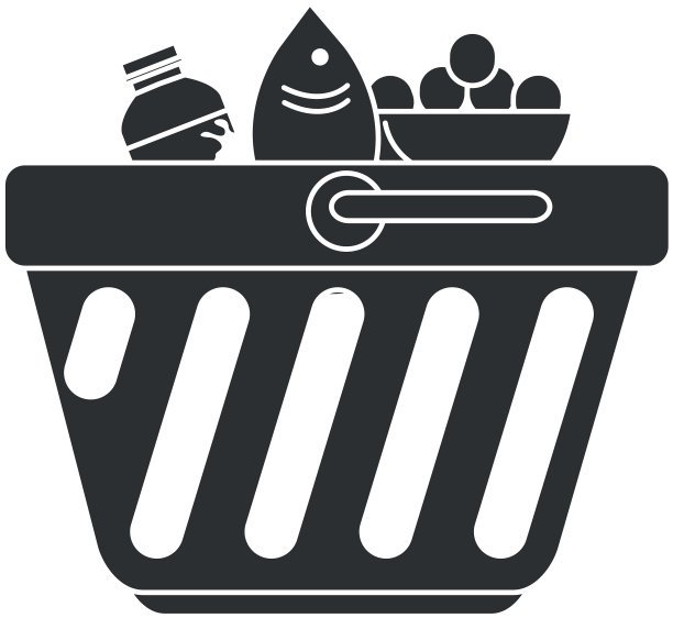 装满食品的购物篮图片下载