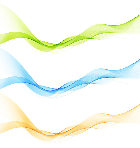 套抽象色波烟透明波图片下载