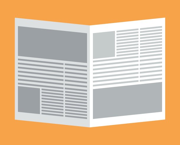 丰富多彩的报纸文章设计图片下载