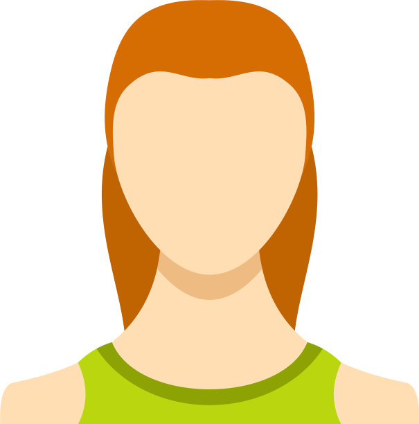 女性用户图标平坦图片下载