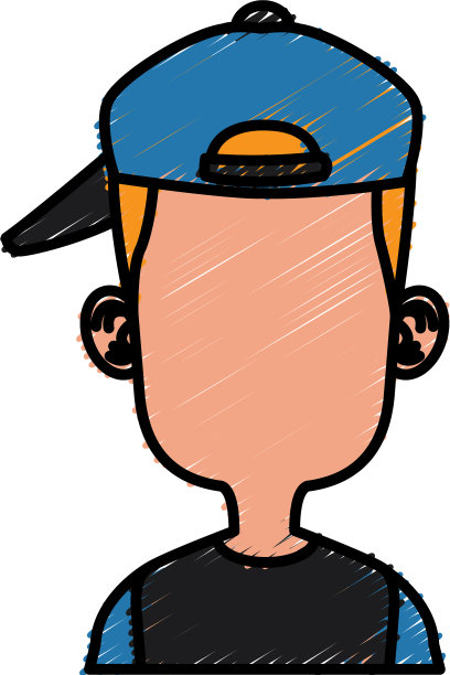 无脸男孩与帽子卡通图片下载