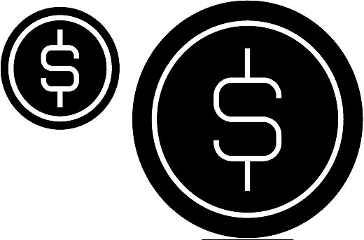 美元硬币图标符号图片下载