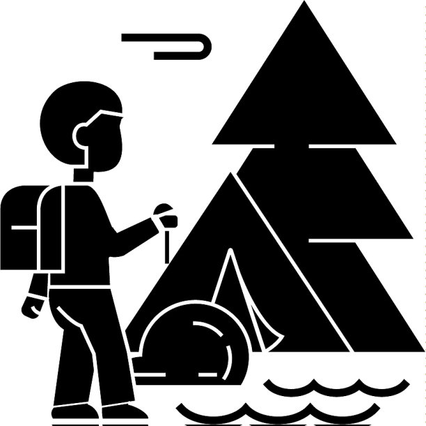 露营跟踪帐篷旅行者旅游徒步旅行图片下载