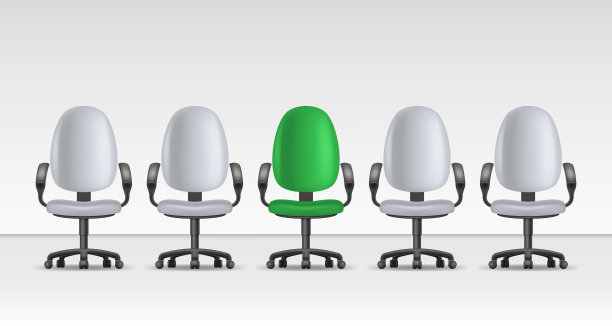 逼真详细的3d空椅子设置图片下载