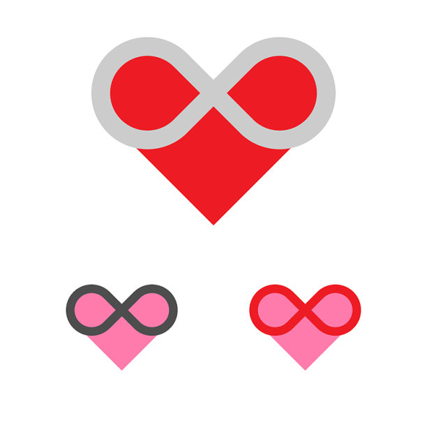 永远爱的标志模板心无限图片下载