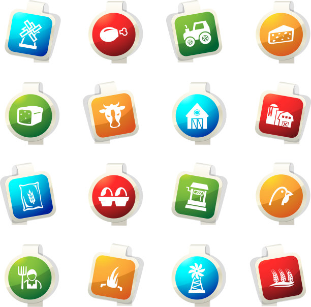 农业和农业图标集图片下载